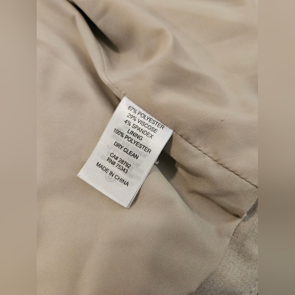 Rachel Zoe Women's Beige Button-Up Blazer Vest, Size Large - Picture 6 of 6